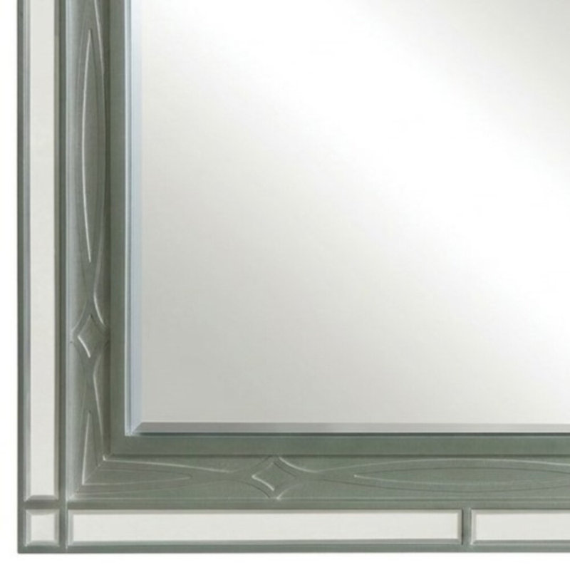 Miroir rectangulaire en bois avec cadre l 49 po x H 40 po Brookesia