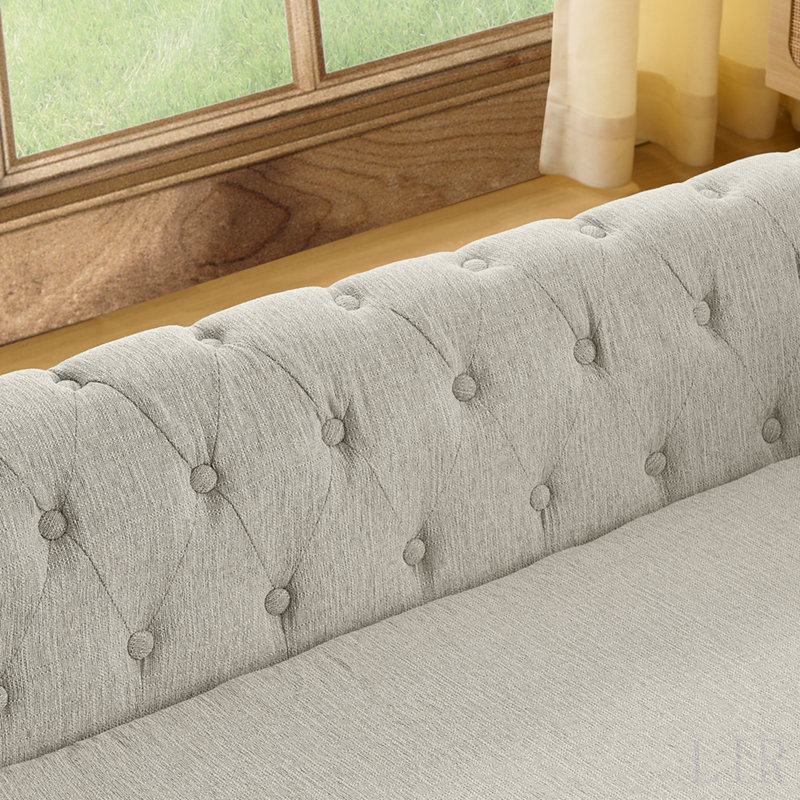 Canapé doux et confortable pour animaux de compagnie avec dossier et accoudoirs, 17.5" H x 55" W x 26.5" D, Beige