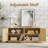 Ebern Designs 64" Vertical-Striped 4-Door Sideboard-1180795829