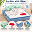 Lit pour animal de compagnie avec oreiller - Repose-pieds doux et moelleux