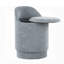 Tabouret de meuble-lavabo pivotant de 18 po avec rangement, parfait pour les chambres modernes et les sièges confortables-1313715187