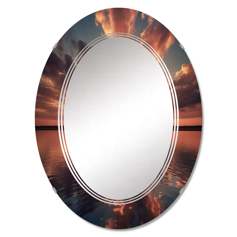 Rond Rond - Miroir mural ovale, 30 po x 20 po