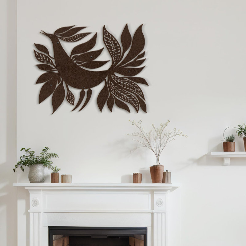 Wall Decor Metal, 20" H x 30" W x 0.05" D, Bronze