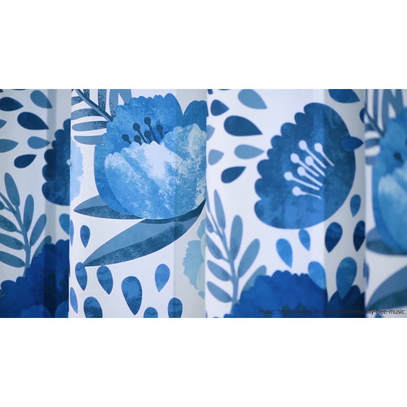 Multi Poppy Garden Floral Print Shower Curtain