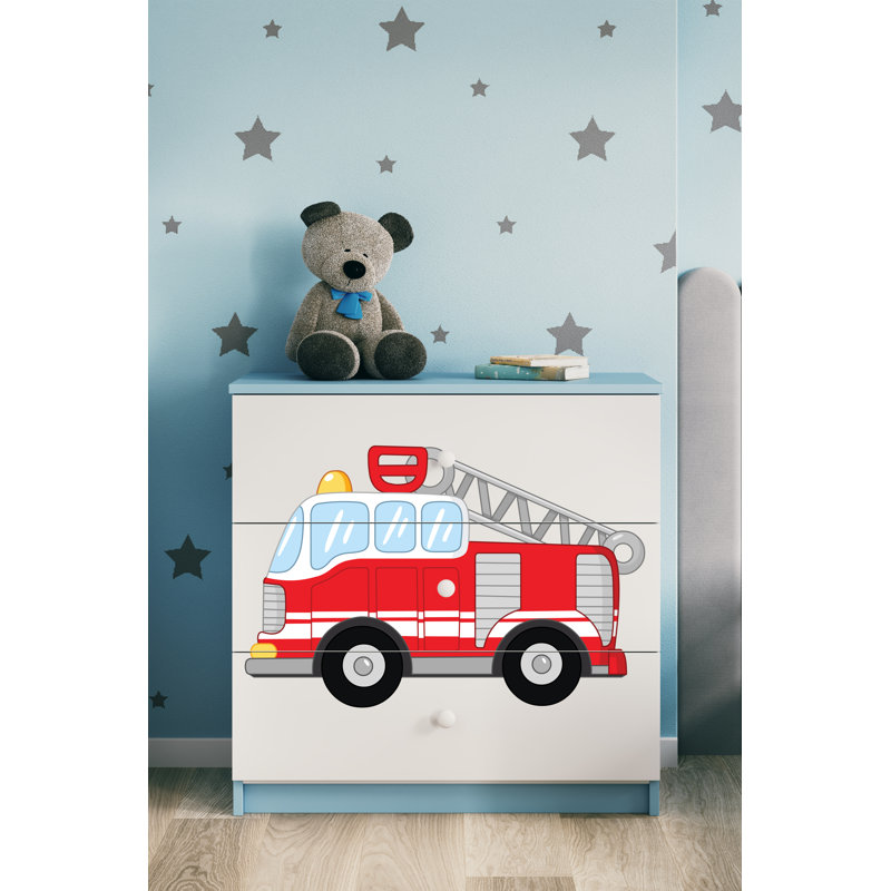 Cicero Kids 3 - Drawer Chest, Blue/White