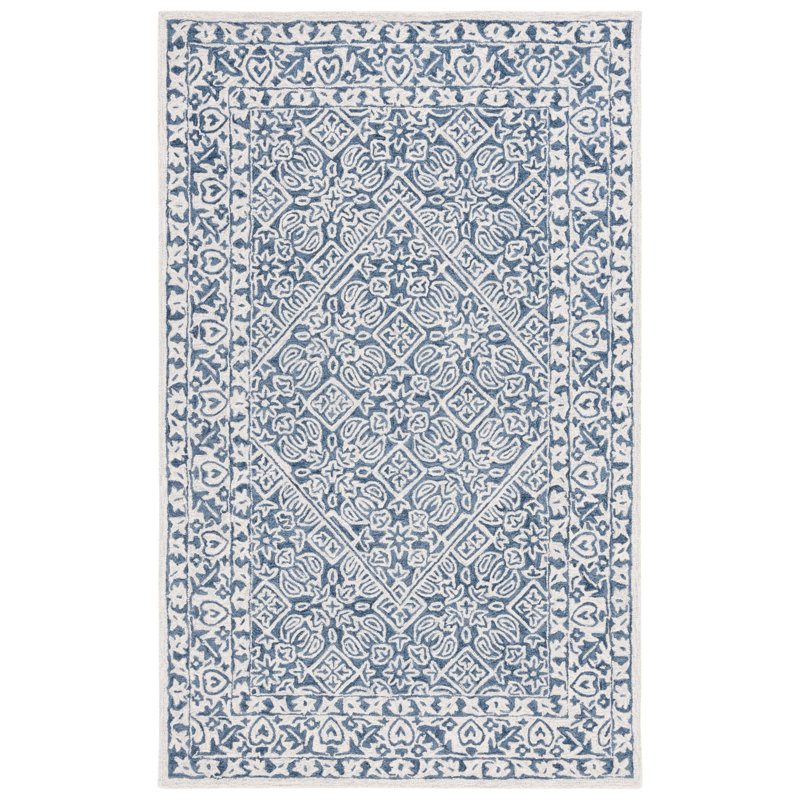 Ebony Hand Tufted Wool Pile Rug, Rectangle 4' x 6'