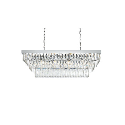 Lustre rectangulaire 36 pouces Iva