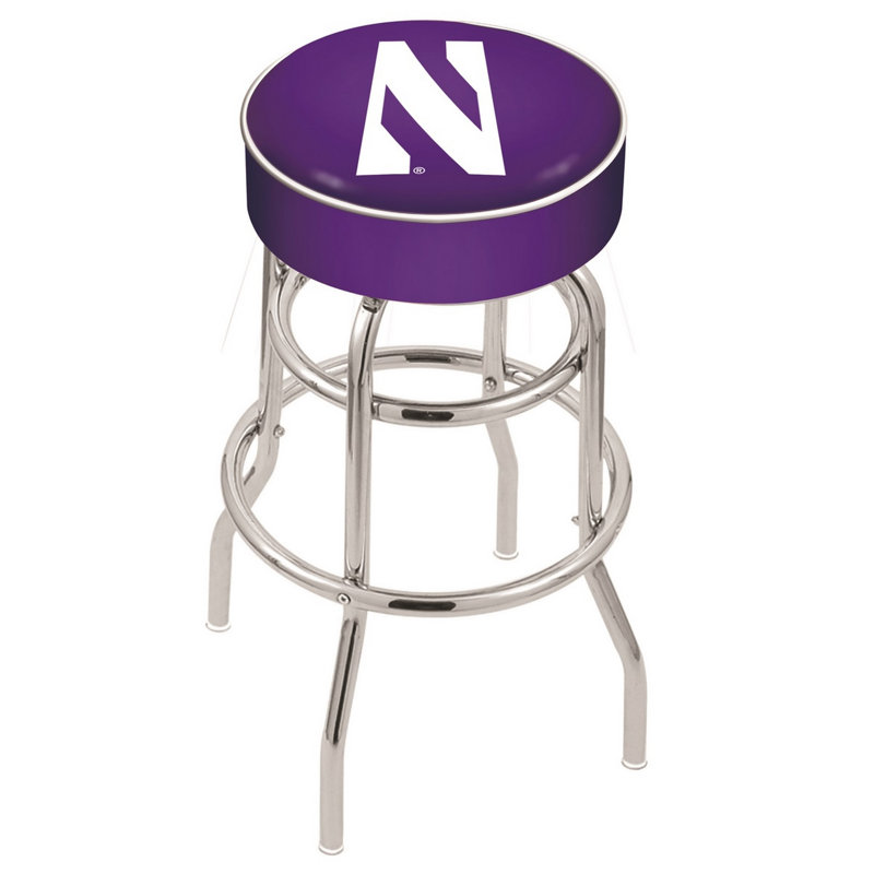 NCAA Swivel Bar & Counter Stool, Counter Stool (25" Seat Height), Northwestern