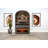 Arch Wood Bookcase with Electric Heater