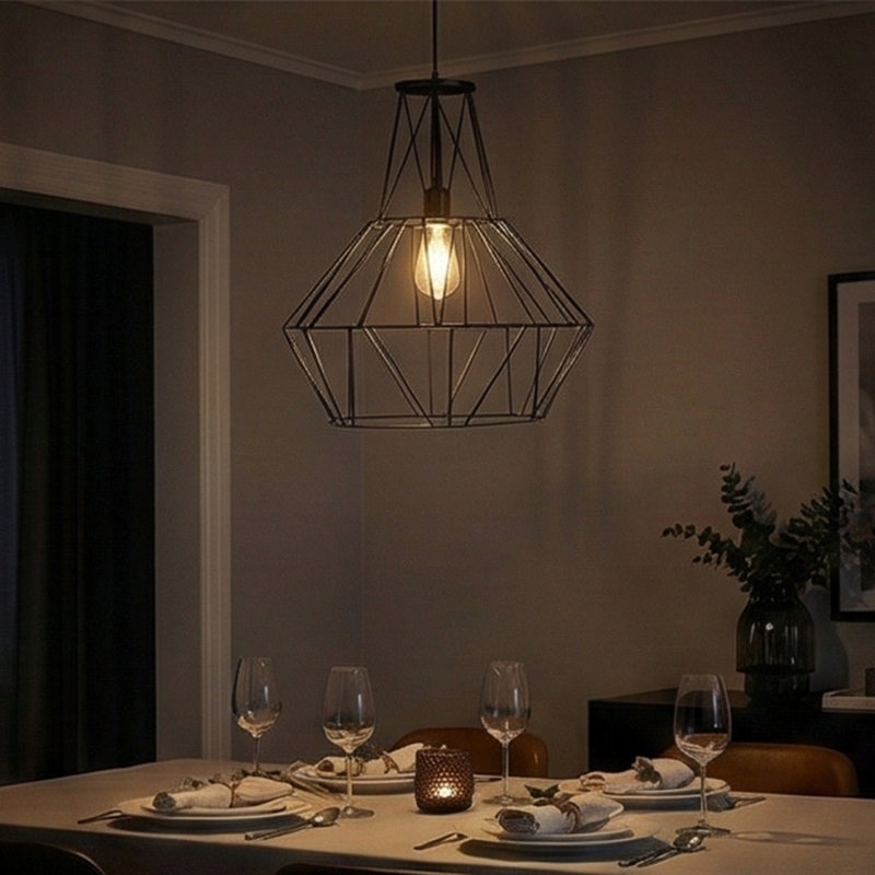 Luminaire suspendu réglable Vertex Cage, Encre