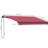 Red 10' X 8' Retractable Awning, Patio Sunshade With Manual Crank. & Water- Fabric, Aluminum Frame For Deck, Yard, Balcony. Butterscotch Moss