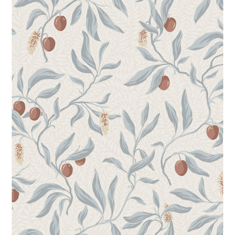 Villa Dalaro 2 Floral Wallpaper Roll, Misty Blue