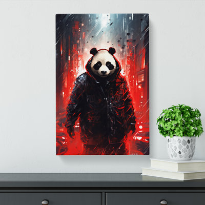 Panda Futurism Art - Wrapped Canvas