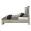 Très grand lit oriental en lin et beige Travonte-768140473