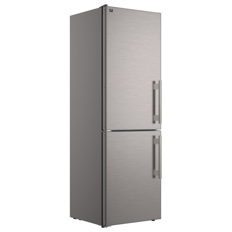 Congélateur inférieur de 24 po Custodge, 10,3 po, balançoire à gauche, machine à glaçons, sans givre, poignées en acier inoxydable