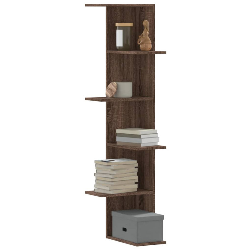 Rodaisha Floating Shelf, Brown Oak