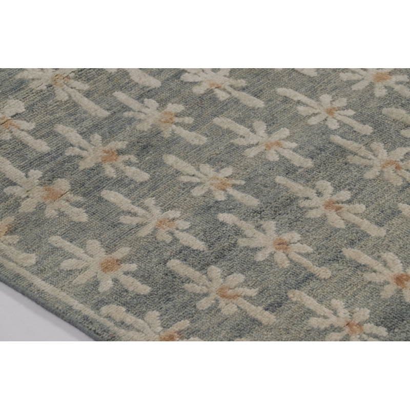 Block Print One-of-a-Kind 8'0X9'10 Hand Knotted Area Rug