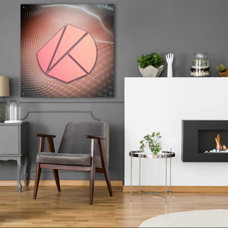 «Klay Klaytn Crypto» par Epic Art Portfolio, art mural en verre acrylique, H 36 po x l 36 po x P 0,2 po