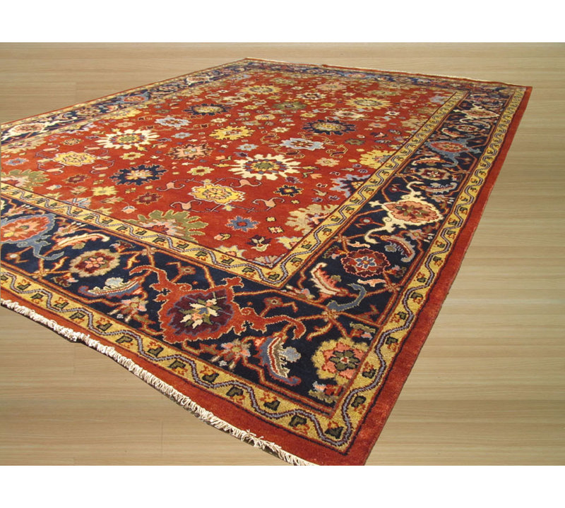 Tapis en laine noué à la main Van Rust, Tapis de couloir 2 pi 6 po x 12 pi