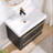 Granbury 30" Black Modern Wall-Mounted Single Bathroom Vanity Set