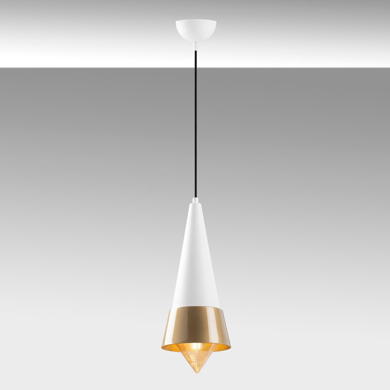 Lustre moderne blanc et or, hauteur réglable, structure en métal, 54 x 54 x 53,9 pouces | Douille E27 (40 W maximum), IP20 | Parfait pour les décors glamour et scandinaves, luminaire élégant pour la maison et le bureau