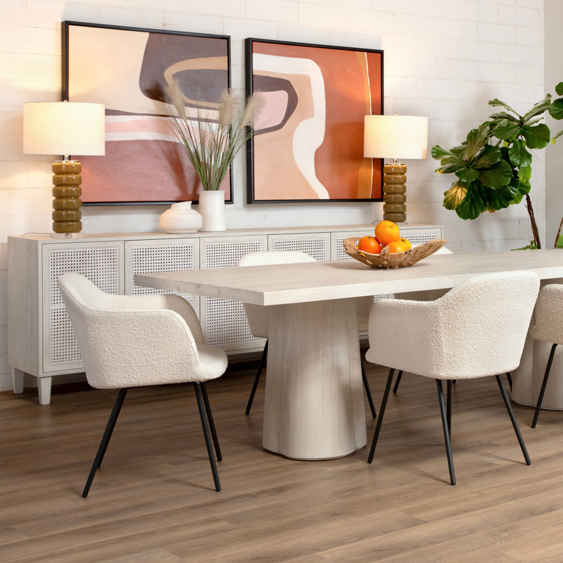 Arya Acacia Wood Dining Table, 105" L x 42" W