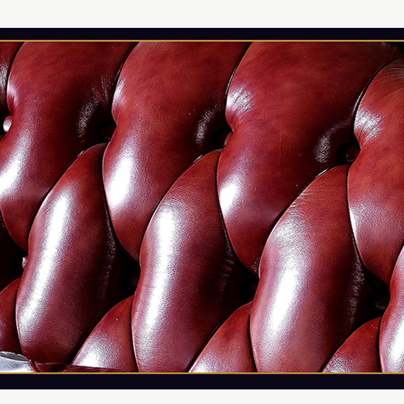 Fauteuil en cuir de vache de 45 po