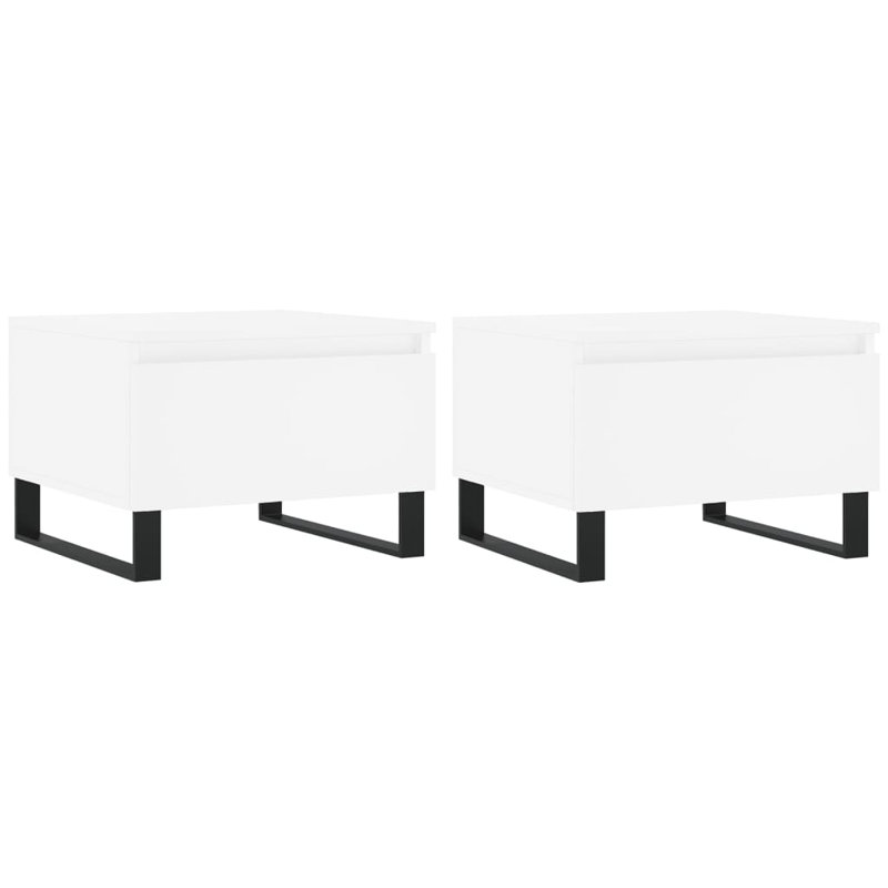 Coffee Table with Storage, White