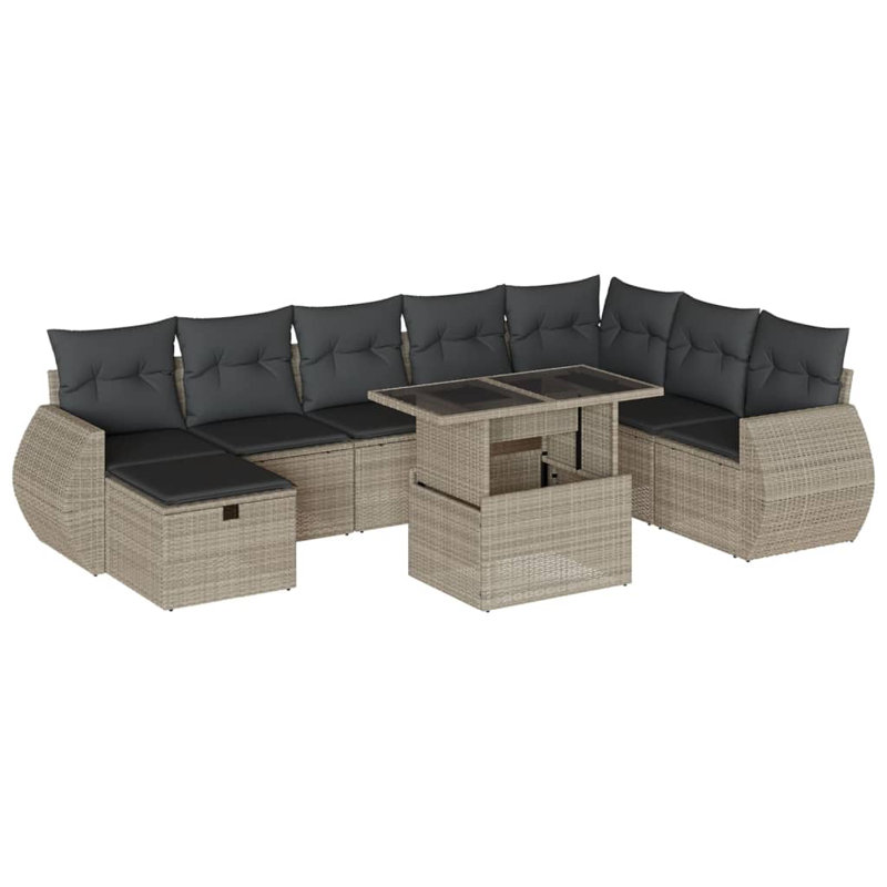  Garden Sofa Set Light Grey, Dark Grey