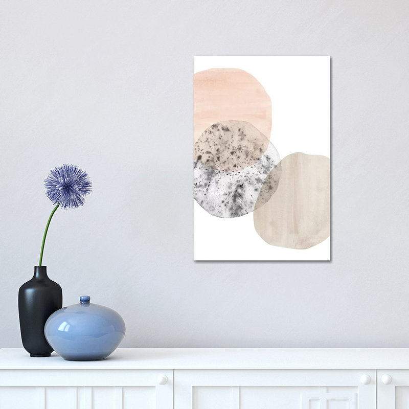 Abstract Shapes 1 Piece Painting on Canvas, 45.72cm H x 30.48cm W x 1.91cm D, Wrapped Canvas