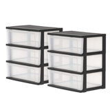 3 Drawer Wide Plasitc Chest 