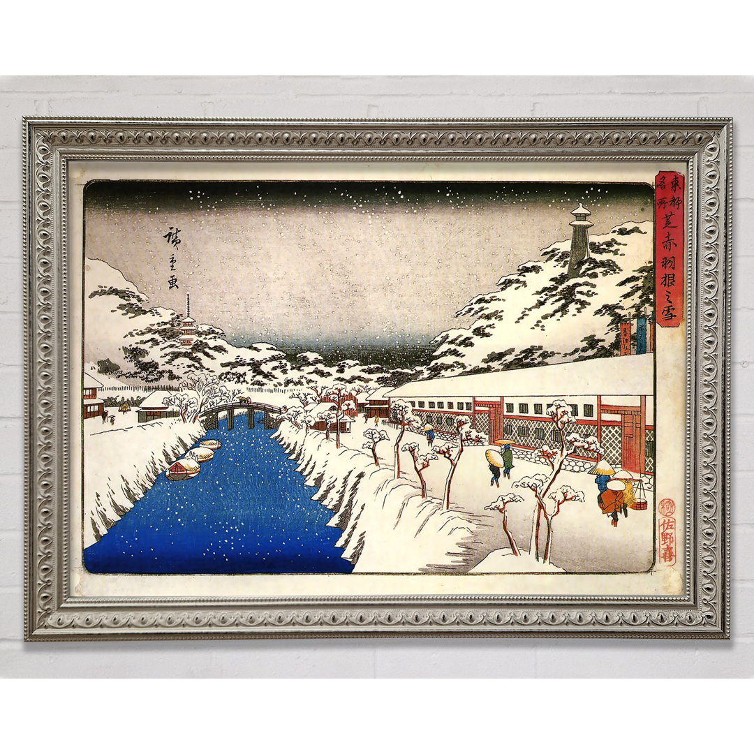 Ansicht eines Kanals im Schnee von Hiroshige - Einzelne Bilderrahmen Kunstdrucke