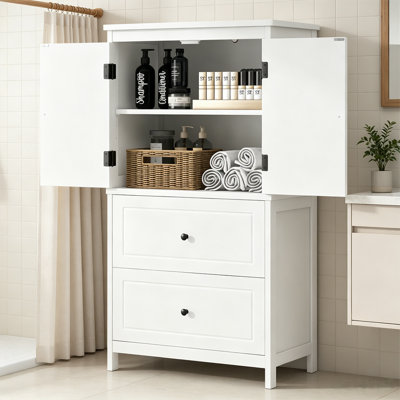 Bathroom Storage Cabinet with Two Doors and Drawers