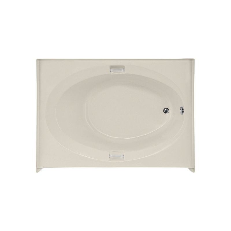 Marie 60'' L Soaking Bathtub, Biscuit, Right