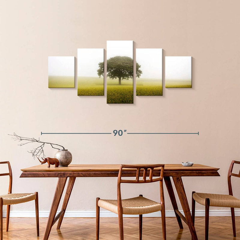 Arbre solitaire, H 36 po x l 80 po