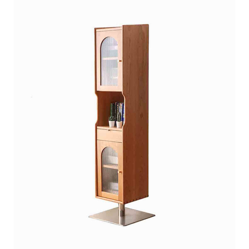 Présentoir simple en bois massif multifonctionnel et armoires en porcelaine
