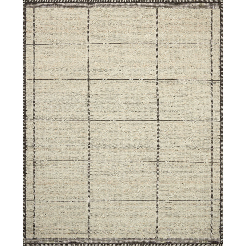 Tapis ivoire / moka Amber Lewis x Loloi Bowie, Rectangle 8 pi 6 po x 11 pi 6 po