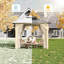 Pavillon de jardin 10 pi x 10 pi avec toitures et rideaux en acier galvanisé à double toit
