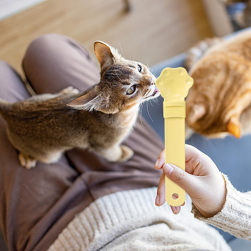 Presse-aliments pour chats, jaune, Yellow