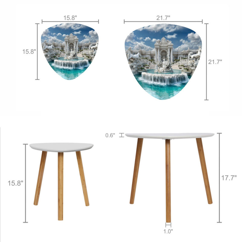 Ensemble de 2 tables basses gigognes Triangle