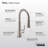 Tone Single Handle Pull Down Kitchen Sink Faucet with Three-Function Pull Down Sprayer-55233607