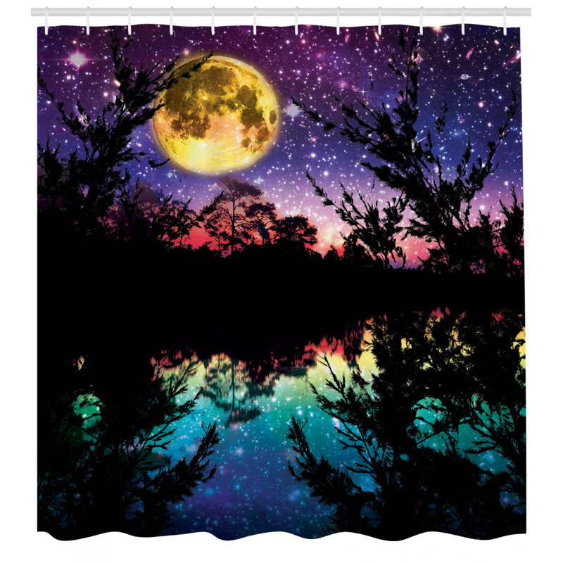 Shower Curtain with Hooks Included, 70" H x 69" W
