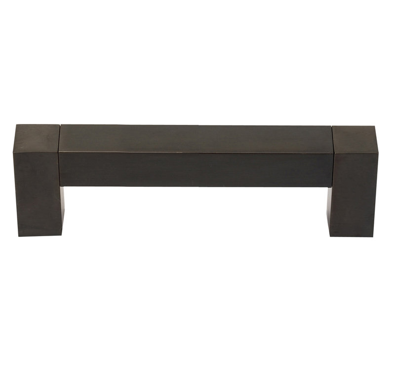 Poignée barre Block, 3.5'', Bronze chocolat