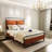 Upholstered Metal Canopy Bed-862300150-856990016