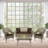 Yamada 4 - Person Patio Conversation Set with Cushions-37026428-37026430
