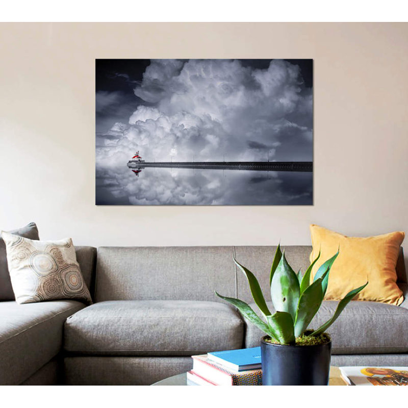 « cloud desending » par like it, reproduction d’art sur toile tendue, H 18 po x l 26 po x P 1,5 po, Toile tendue