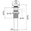 Bouchon de vidange avec trop-plein pour lavabo de salle de bain avec panier-101617494