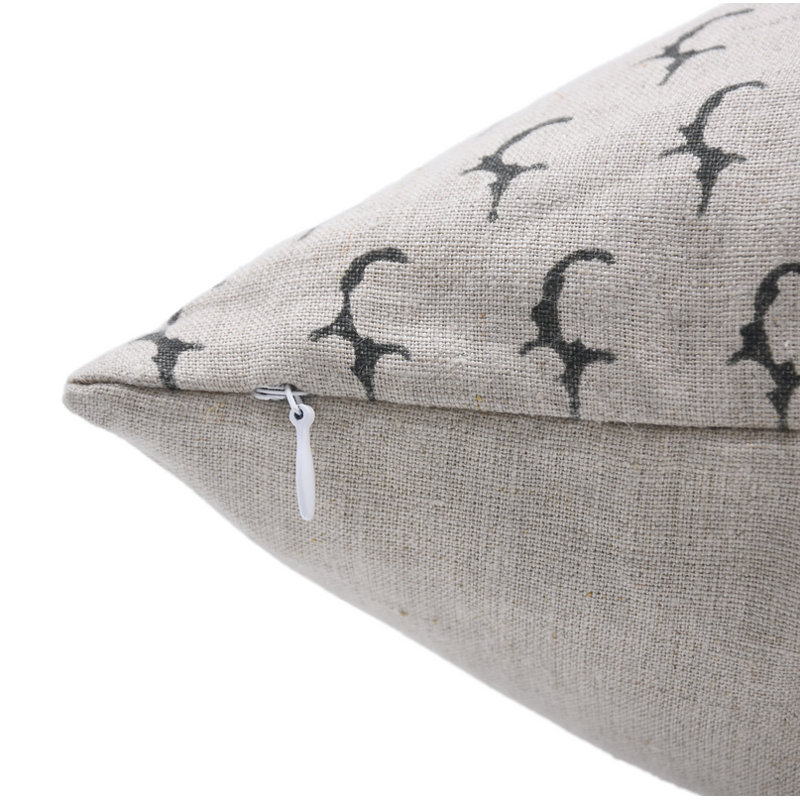 Housse de coussin en tissu imprimé à la main Fabividine, 14 po x 14 po, Carré