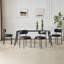 Ensemble de 4 chaises de salle à manger en cuir noir