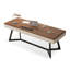 Bureau d'écriture avec tiroirs brun noisette + blanc beige + bois manufacturé rectangulaire noir-1848403661